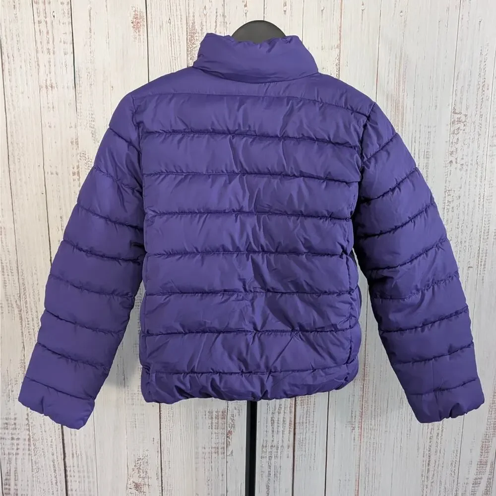 The Children's Place Jacket Girls XL Purple Full Zip Quilted Shell: NWT Collared